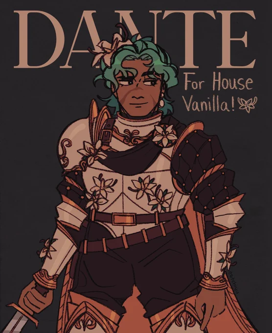 INTRODUCING... DANTE, a knight who will bring back glory to House Vanilla!   see him in the upcoming season of Halls!! ^-^ [ #HallsSMP ]