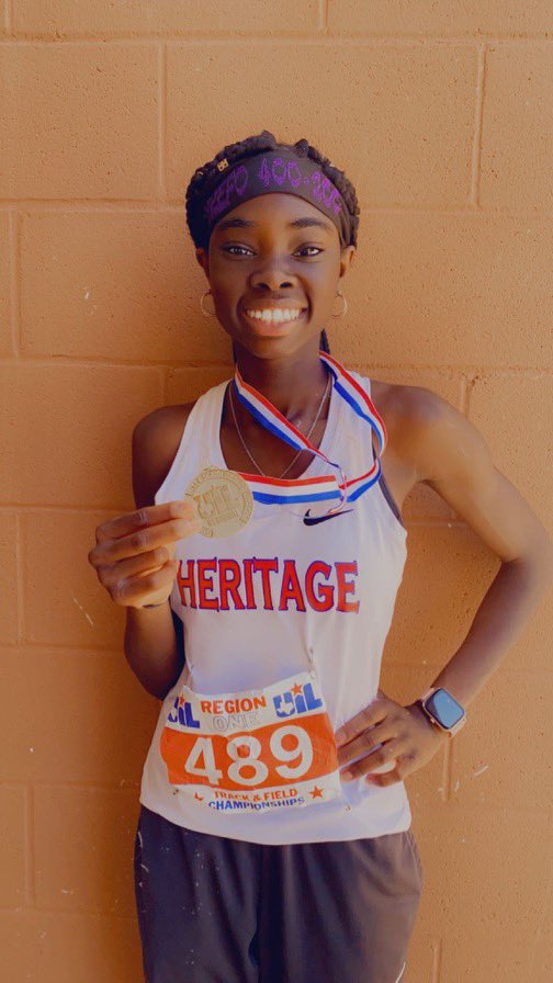 Congrats to @angel_brefo on qualifying for state in the 400 meter dash! Regional Champion, and only a FRESHMAN! We are so excited to watch her compete at the state track meet! Great job Angel!