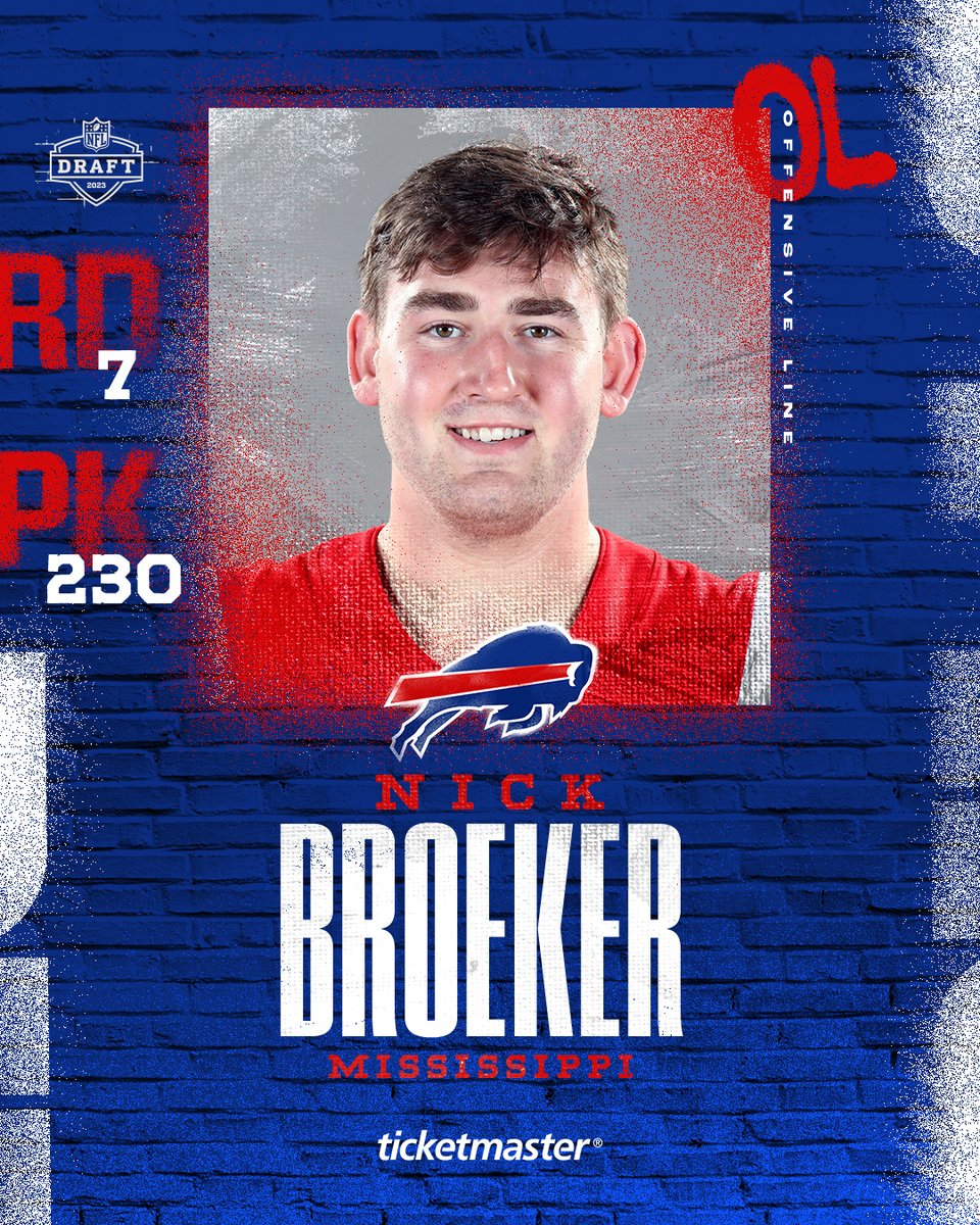 With the 230th pick in the 2023 draft, we’ve selected OL Nick Broeker. Welcome to Buffalo, @NickBro3ker! #NFLDraft