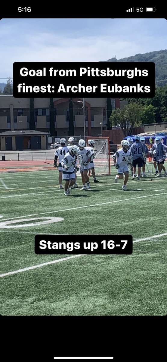 QVBoysLAX's tweet photo. QV alum Archer Eubanks sealing the win!!  @calpolylacrosse @QVAthletics #quakervalley https://t.co/fVDsSzsN2b