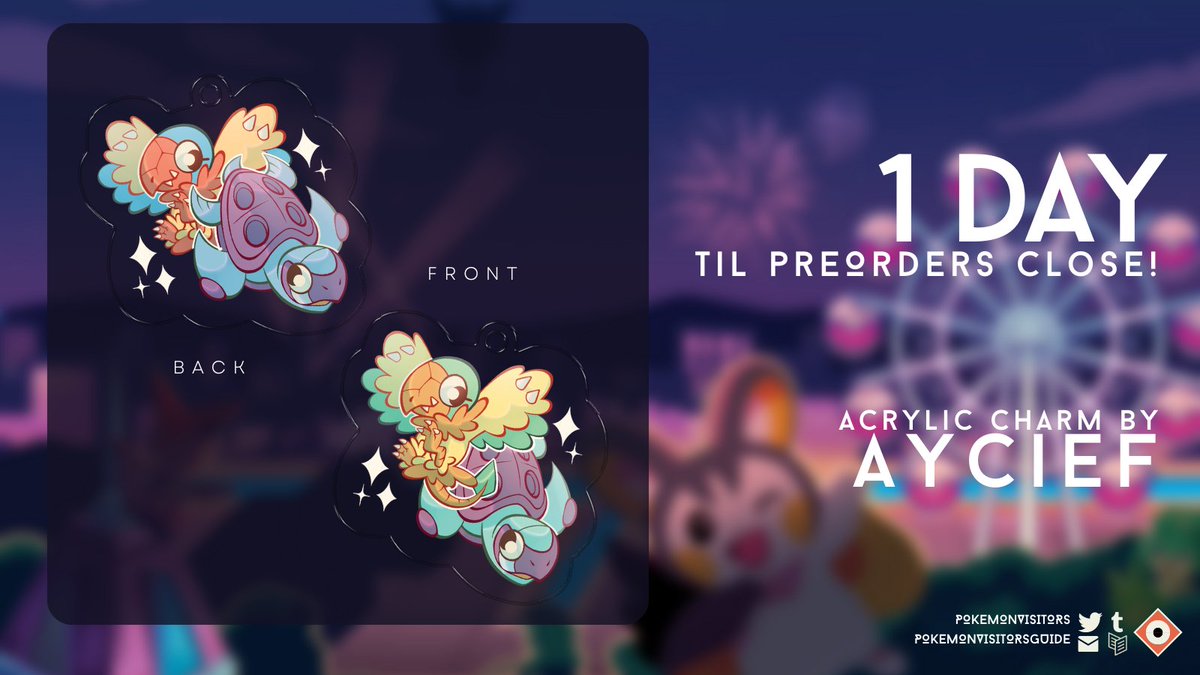 🎆 POKEMON VISITORS GUIDE: LAST DAY! 🎆

⌛ Time runs out today! This in-universe guide to the Unova region is full of content from 40 amazing creators.
🗺️ This joyful charm is by @AYCIEF!

📍 Preorders close TODAY, 11:59 PM Eastern Time! Get your copy at pokemonvisitorsguide.bigcartel.com