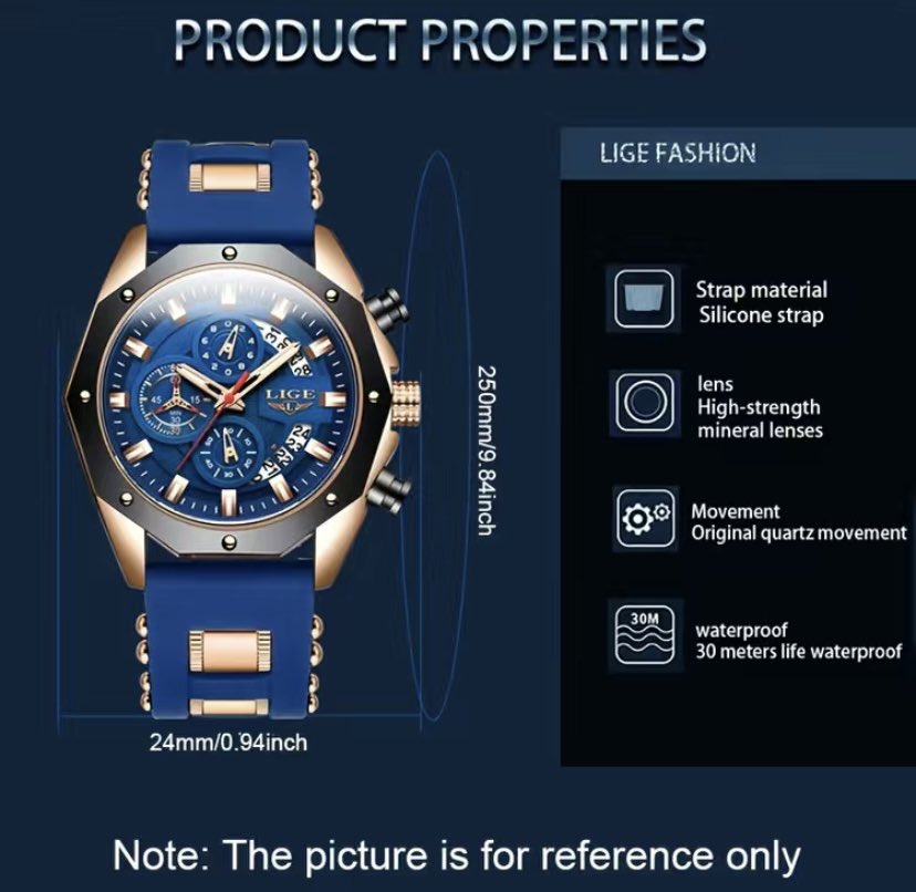 SMC_HQ's tweet photo. LIGE Men’s everyday watch

Limited stock so get one while supplies lasts!

Only $95 - DM or email smc.headquarters@gmail.com for more info https://t.co/qfiqhGax7J