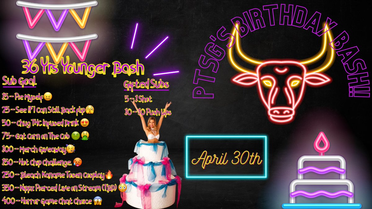 Tomorrow is the 36yrs Young Bash we gonna be kicking it off at 10am cst on kick.com/PTSG and instead of the hot chip which I would prefer, we got ranch ice cream 🤢🤢🤢🤢