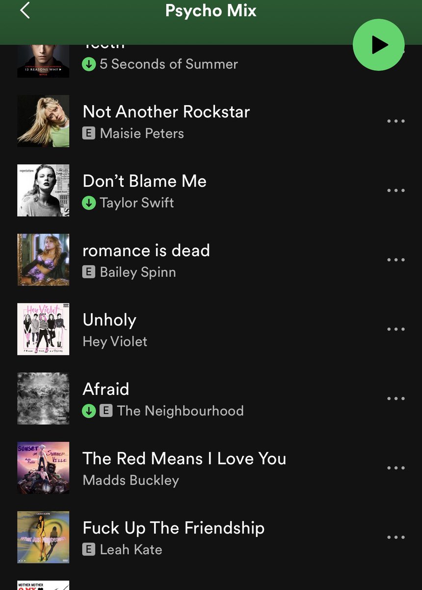 BaileySpinnHQ's tweet photo. @baileyspinn_ we love that romance is dead is giving “psycho” on Spotify when moving on from serious heartache. are we avenging our hearts today? #romanceisdead #spotifyplaylist #baileyspinn 🖤🥀 https://t.co/C6Yj2k9pAt