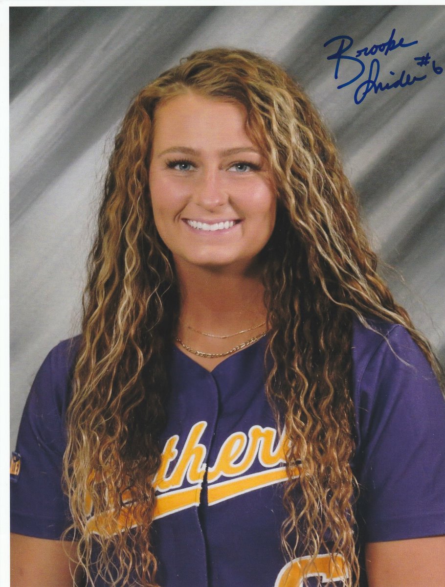 MikeSorenson1's tweet photo. A huge shout out to Brooke Snider who autographed both of my photos after blasting a home run for the Panthers! @UNISoftball @brookesnider_ https://t.co/AYzdhYBFMr