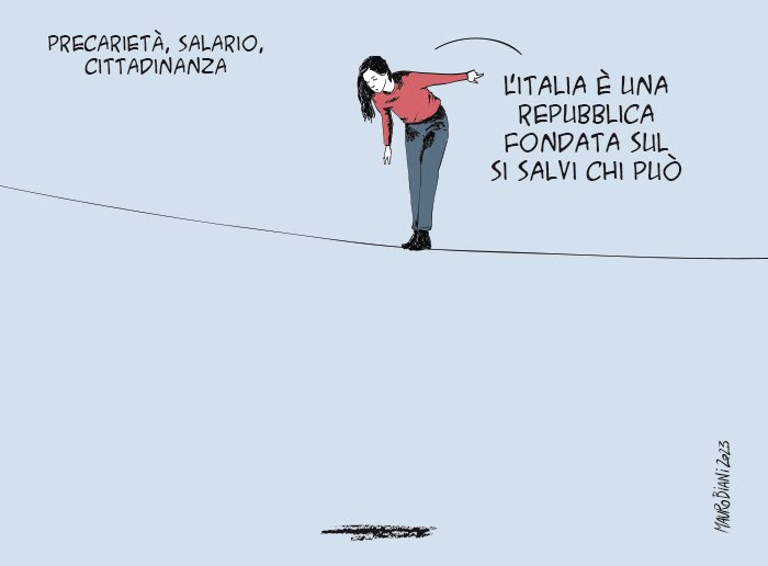 nonsonpago1's tweet photo. "#Precarietà,#salario,#cittadinanza"
"L'#Italia è una #repubblica #fondata sul #sisalvichipuò"
Fantastico Mauro,grazie...💔👏👏
#Biani !❣️
E come funamboli ci destreggiamo sul filo di questa vita che ci hanno distrutto...🤬
#1maggio
#Festadellavoro...
@maurobiani
@repubblica https://t.co/WEpTfCx4nv