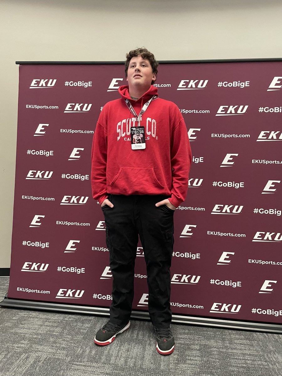 Tyler Brown (@tylerbr02648566) on Twitter photo Had a amazing day at EKU today thank you <a href="/Erik_Losey/">Erik Losey</a> for the invite can’t wait to be back <a href="/cards_football/">Coach McKee</a> <a href="/_claymckee7/">Coach Clay</a> <a href="/CoachFee70/">Coach Fee</a> @SCHShighlights Had a amazing day at EKU today thank you <a href="/Erik_Losey/">Erik Losey</a> for the invite can’t wait to be back <a href="/cards_football/">Coach McKee</a> <a href="/_claymckee7/">Coach Clay</a> <a href="/CoachFee70/">Coach Fee</a> @SCHShighlights