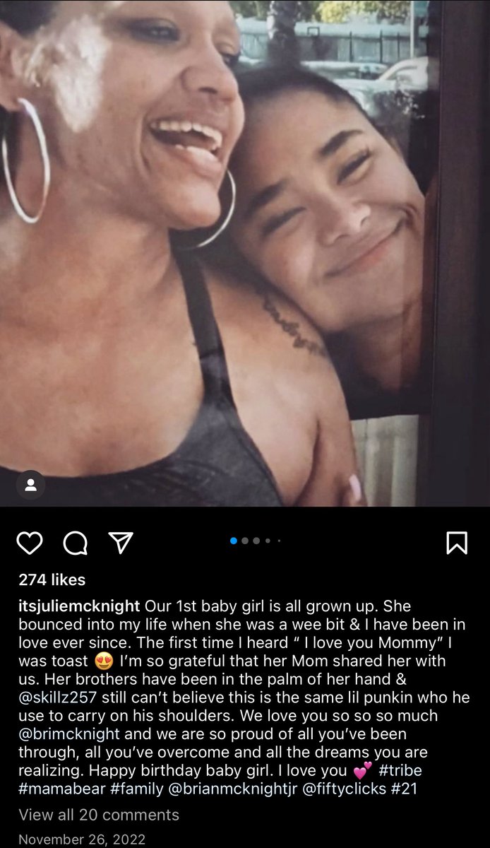 TheMegaChloe's tweet photo. His ex-wife shows more love to his daughter (who was born to a different woman during her marriage to Brian) than he does. Y’all will not convince me that all of his kids and baby mamas are the problem and he’s just innocent in all of this. https://t.co/eMKmhpBtBE