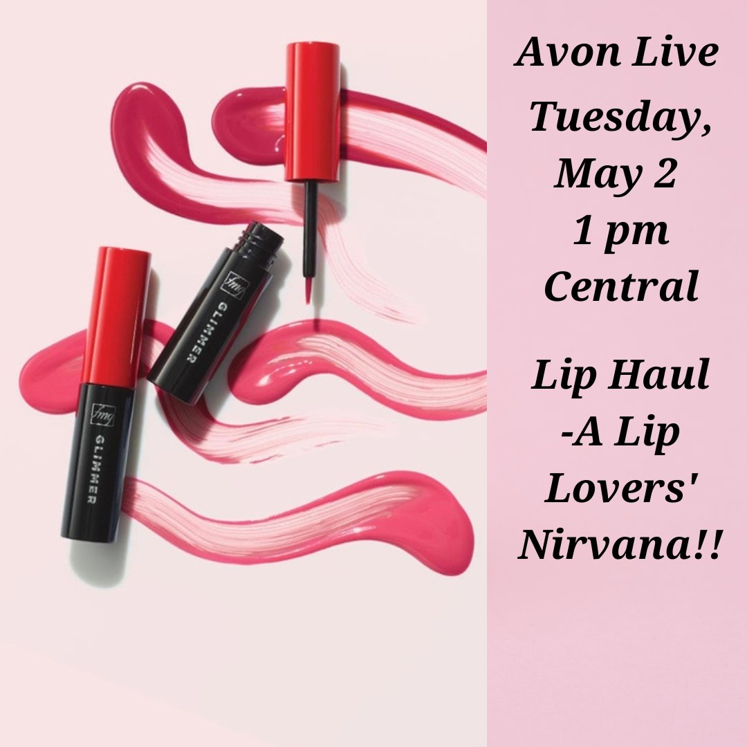 pamsavonshop's tweet photo. Today is the day -- register now at https://t.co/WFhs5INPCH Don't miss our new "swatch & shop" event for an up-close look at Avon's luscious lip line-up PLUS amazing 24-hour offers, too! #AvonLive #LusciousLips #LipHaul #AvonLipLineUp #pamsavonshop @avoninsider https://t.co/27a1yXJO6J