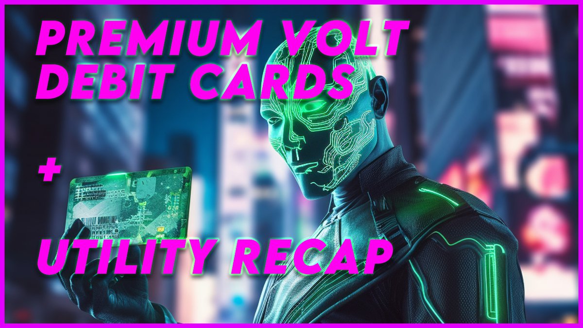 optimumhustle's tweet photo. $VOLT is dropping premium metal and gold defi debit cards.

I cover that in my latest upload plus a VOLTED recap of our project's utilities.⚡⚡

https://t.co/059MatxTMh

#VOLT #VOLTINU #VOLTARMY https://t.co/BONGZhTl0G