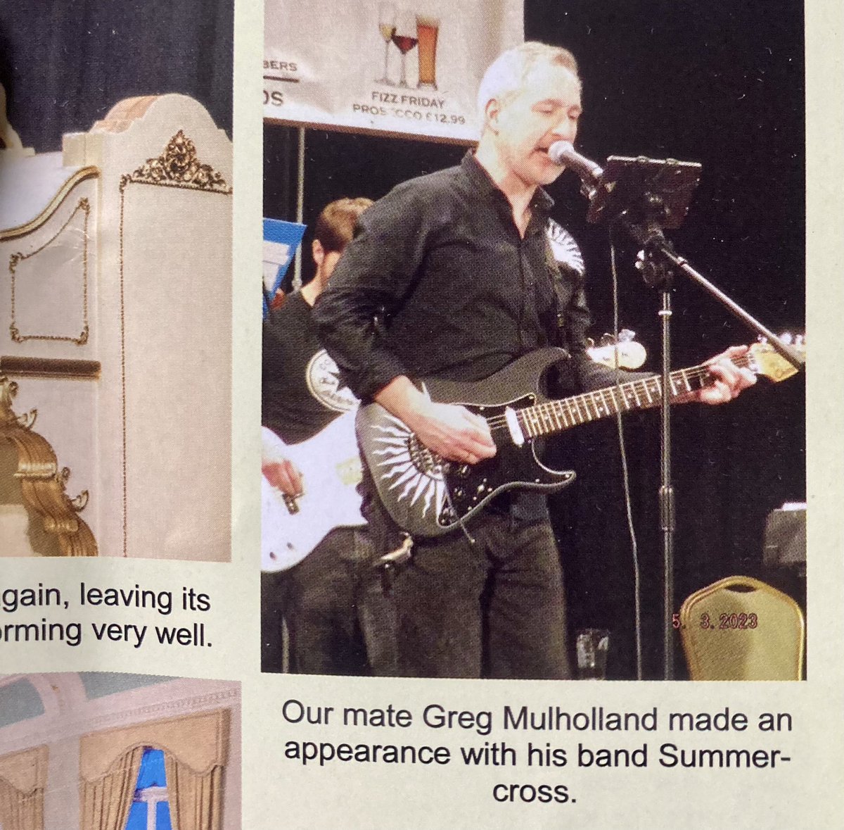 summercrossband's tweet photo. Great to see a photo of our @GregMulholland1 in #TykeTaverner, @BfdCamra’s monthly magazine in their round up of the cracking #BradfordBeerFestival 2023 #BBCF2023. Thanks again for having us! #Summercross #livemusic https://t.co/HIFZlISIag