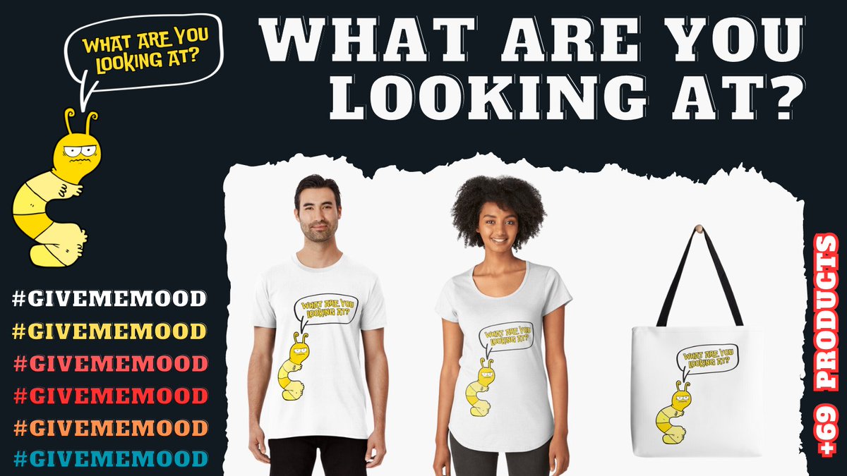 GiveMeMood's tweet image. Check out our Funny Art Print of a Grumpy Caterpillar 🐛 saying "What  are you looking at?" 😠🔎 Add a touch of humor and whimsy to your space  with this unique print.👀
✅redbubble.com/shop/ap/144691…

#GiveMeMood #Caterpillar #Humor #GiftIdeas #Funny #GiftIdeas #Whimsy #tshirts #art