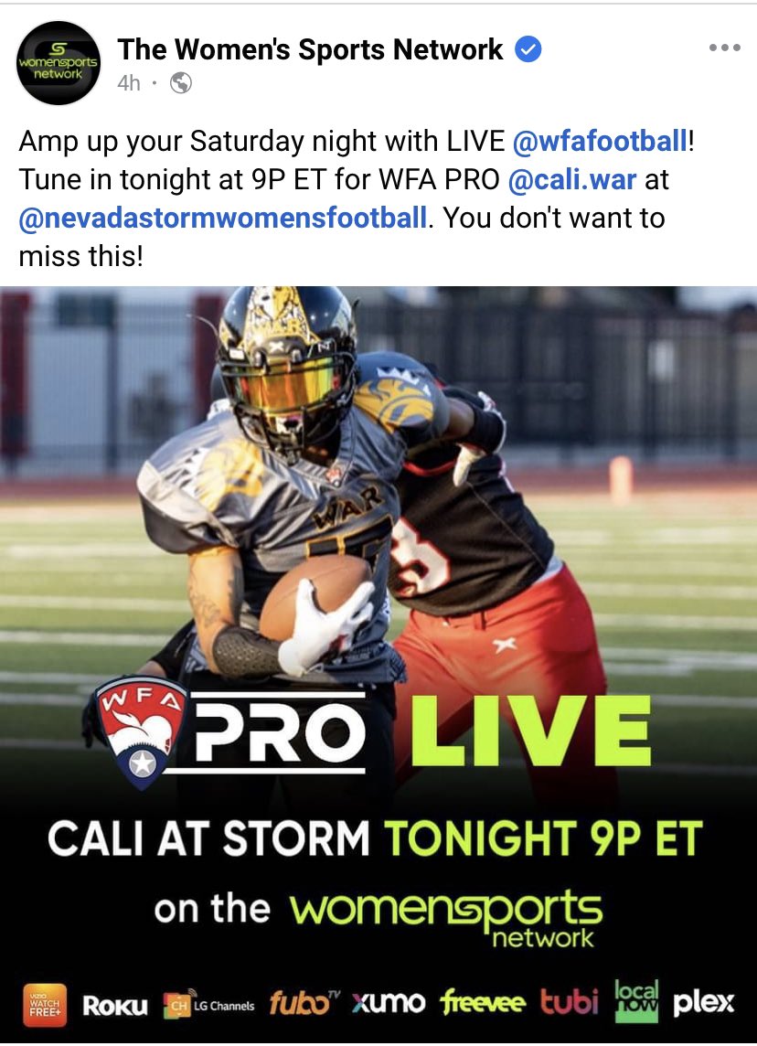 It’s GAME DAY !!! 💪🏾💛🖤
Game will be live-streamed at 6pm(PST)
#WomensFootball #WFAPro #WomenInSports