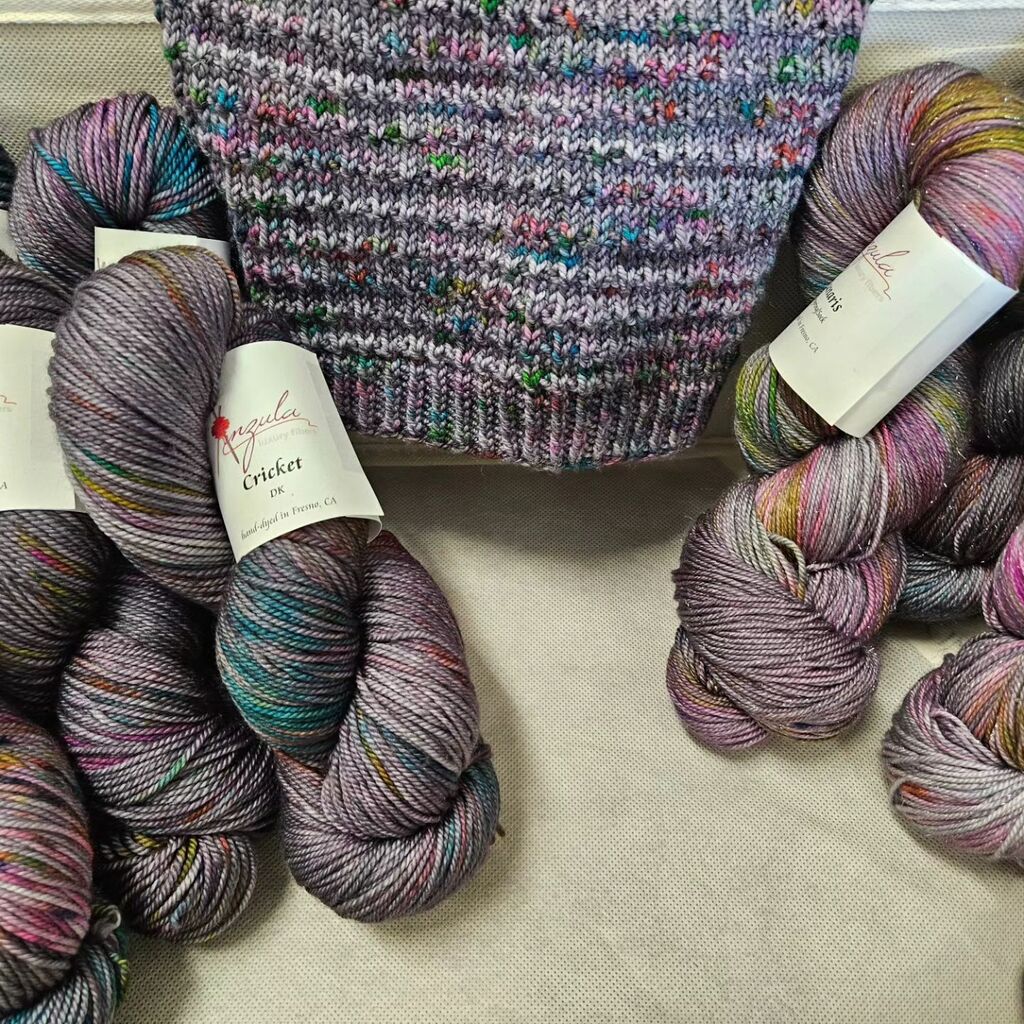 Here's our new colorway for #lysday2023! Black Hole Star is available for ordering on all of our yarns. We have it dyed up in Cricket and Lunaris, and it's already selling out! Get yours today! instagr.am/p/CroogFKyzeI/