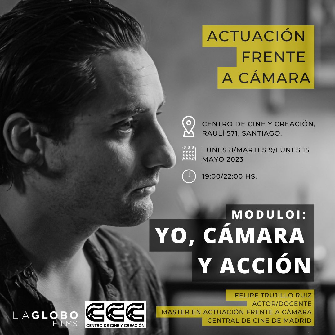 felipetractor's tweet photo. Gente bella, estaré dando este Workshop en la CCC 🎬💫
@cineccc https://t.co/wWBV5ixyQB