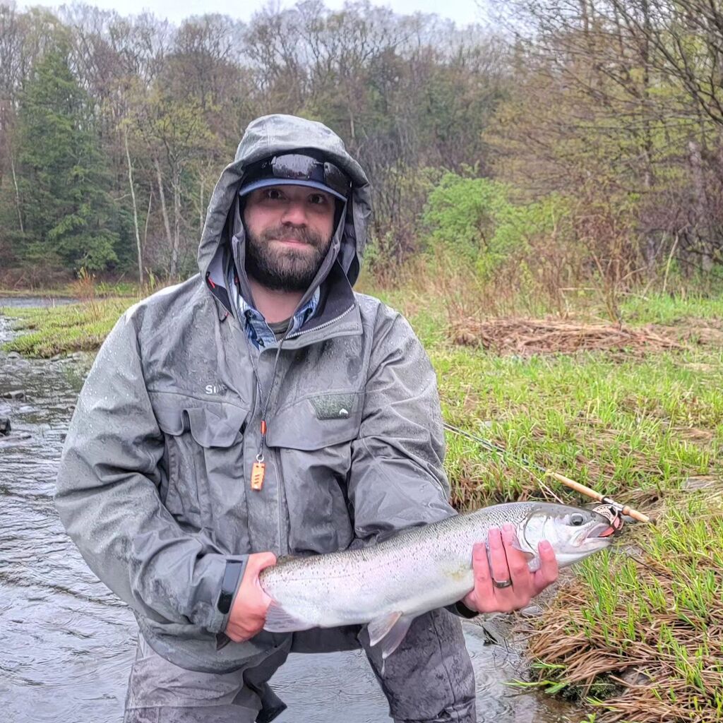 PaulsGuide's tweet photo. Steve has worked very hard on his spey casting and how fish run properly with a two hander this season.  Today it paid off with fish almost in every spot despite trying to cast in huge wind gusts and driving rain at times. 👊🏻

#dsrguide  #paulsguideservi… https://t.co/WVYDXB5k7N https://t.co/0mqCEKHkGH