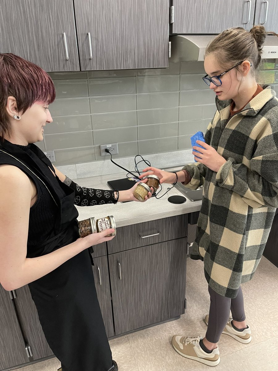Sustainable Foods students learned and applied the canning process this week to foods of choice, including pickles, raspberry jam, cookie butters, and sweet pear caramel syrup. #StudentChoice #AuthenticLearning