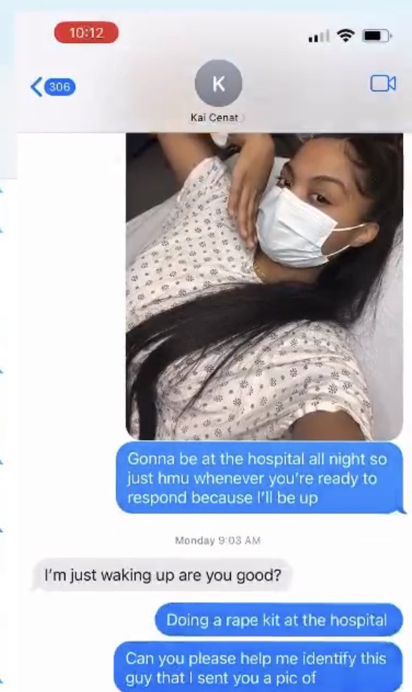 amarihanifahh's tweet image. I knew she was lying when I saw this. Ain’t nobody that just got r*ped posing like that while getting a r*pe kit