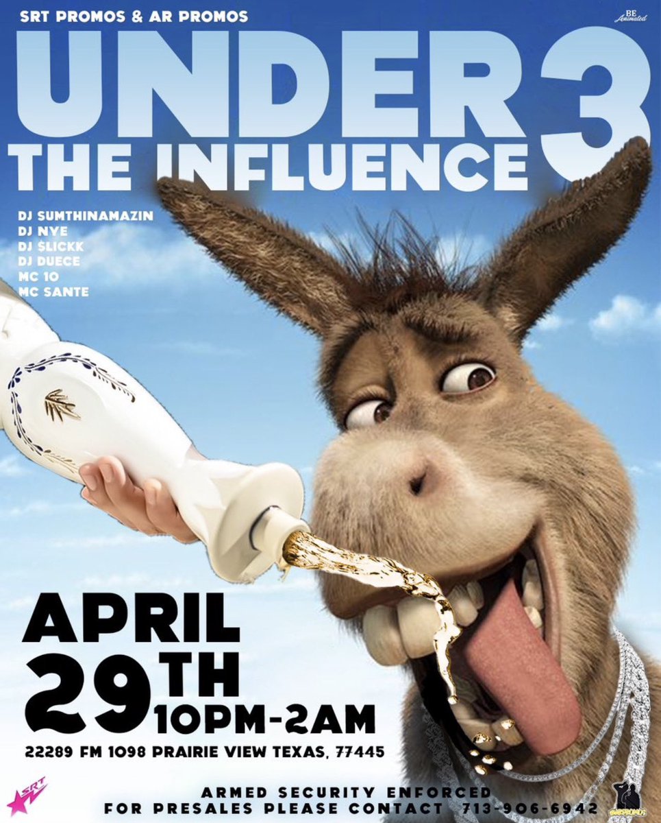 itsnishababee's tweet photo. Finna act a mf donkey tn 🤣🤣#UnderTheInfluence3 https://t.co/yvmeC95uV7