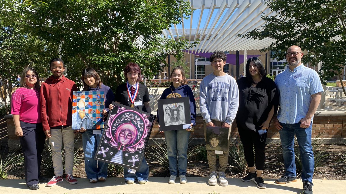 Congratulations to Rowe student Jippzy Gomez , Mchi students Isabella slowinski,Gabriel Martinez, Memorial students Amani Nguma (Gold Seal) &amp;  Asya Hinojosa for representing MISD Visual arts at the State Visual Arts Scholastic Event. <a href="/Rowe006/">Warrior Nation</a> <a href="/mcallenfinearts/">McAllen ISD Fine Arts</a>