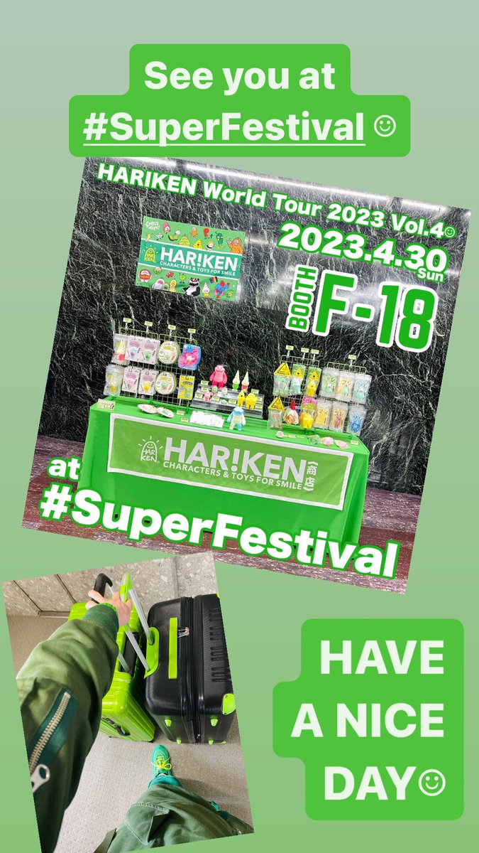 harikenjp's tweet photo. おはようございます🌞
#SuperFestival でお会いしましょう🤝
皆さま、素敵な日曜日を🤟😺🍀
https://t.co/1JEaTN9kuJ
#HARIKEN
#スーパーフェスティバル
#スーフェス #sufes https://t.co/POIzhoEYam