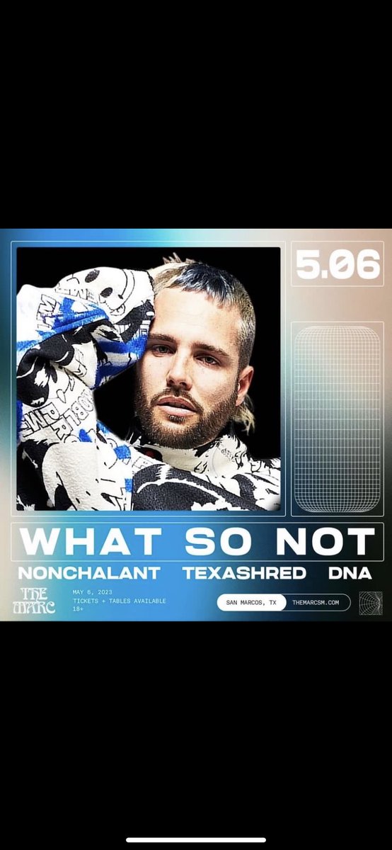 Texashred_'s tweet image. 🔱SAN MARCOS🔱 Words won’t describe how happy and truly grateful I am right now. See you guys May 6th at @TheMarcSM I’ve had actual dreams of playing here and they are finally becoming a reality🥹

 Supporting an absolute legend @WhatSoNot