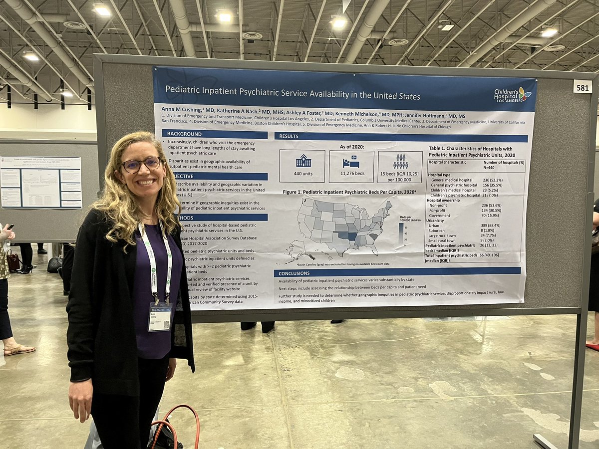 Jennifer Hoffmann MD (@jen_hoffmann1) on Twitter photo Anna Cushing found in our study that the number of inpatient pediatric psychiatric beds per 100,000 children varies considerably by state.
#AccessforAll
#PAS2023
<a href="/KatieNasher/">Katie Nash</a> @LuriePEM Anna Cushing found in our study that the number of inpatient pediatric psychiatric beds per 100,000 children varies considerably by state.
#AccessforAll
#PAS2023
<a href="/KatieNasher/">Katie Nash</a> @LuriePEM