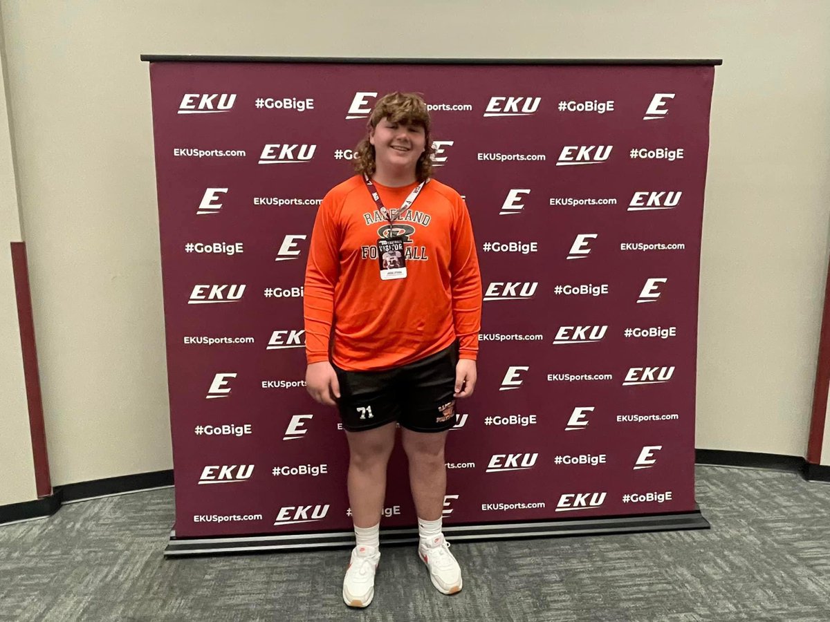 2026 OL <a href="/jlitt56/">Jacob Litteral</a> visiting <a href="/EKUFootball/">EKU Football</a> today for their spring game.  Thanks to <a href="/EKUWWells/">Walt Wells</a> and staff for hosting!  

#KeepPounding