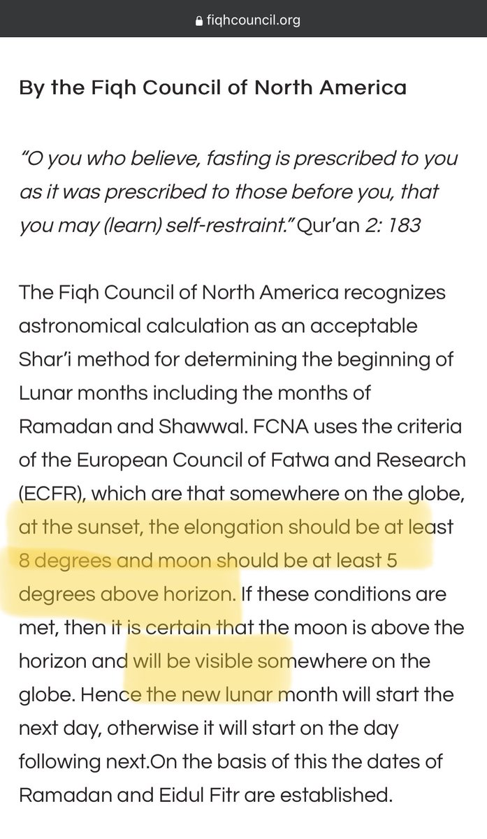 Terimakasih threadnya mas <a href="/ismailfahmi/">Ismail Fahmi</a> 
Jawaban Fiqh Council of North America (FCNA) membela hisab atas artikel Syaikh Hamza Yusuf di 2006 Cesarean Moon Birth.

Sebagai masukan baiknya dipaparkan secara transparan bahwa FCNA pakai hisab tapi kriterianya BUKAN 0⁰ wujudul hilal.