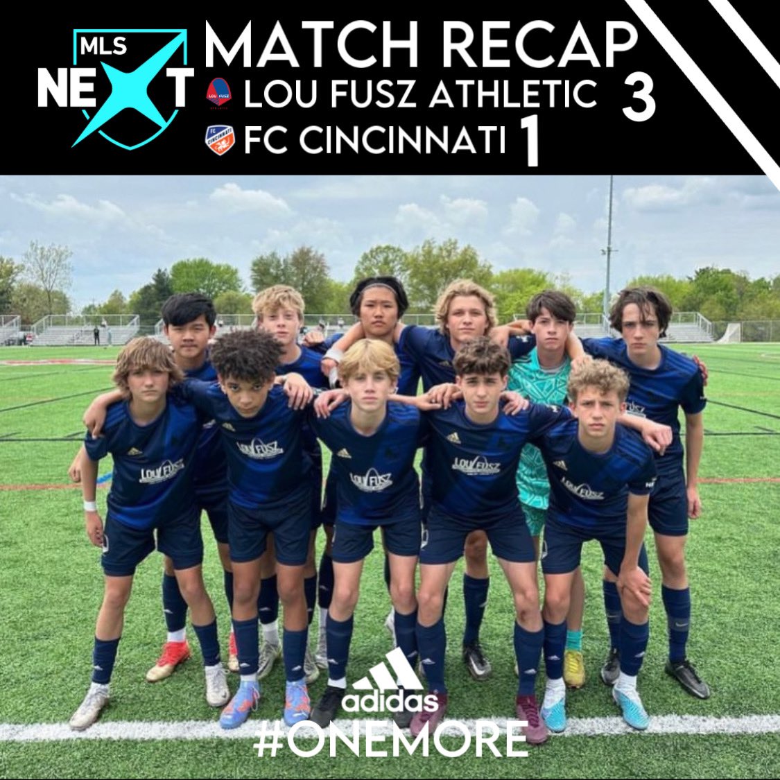 MATCH RECAP vs <a href="/FCCincyAcademy/">FC Cincinnati Academy</a> 

The U14’s finish business against 2nd place FC Cincinnati. Goals from Hayes, Silverman, and Trujillo.