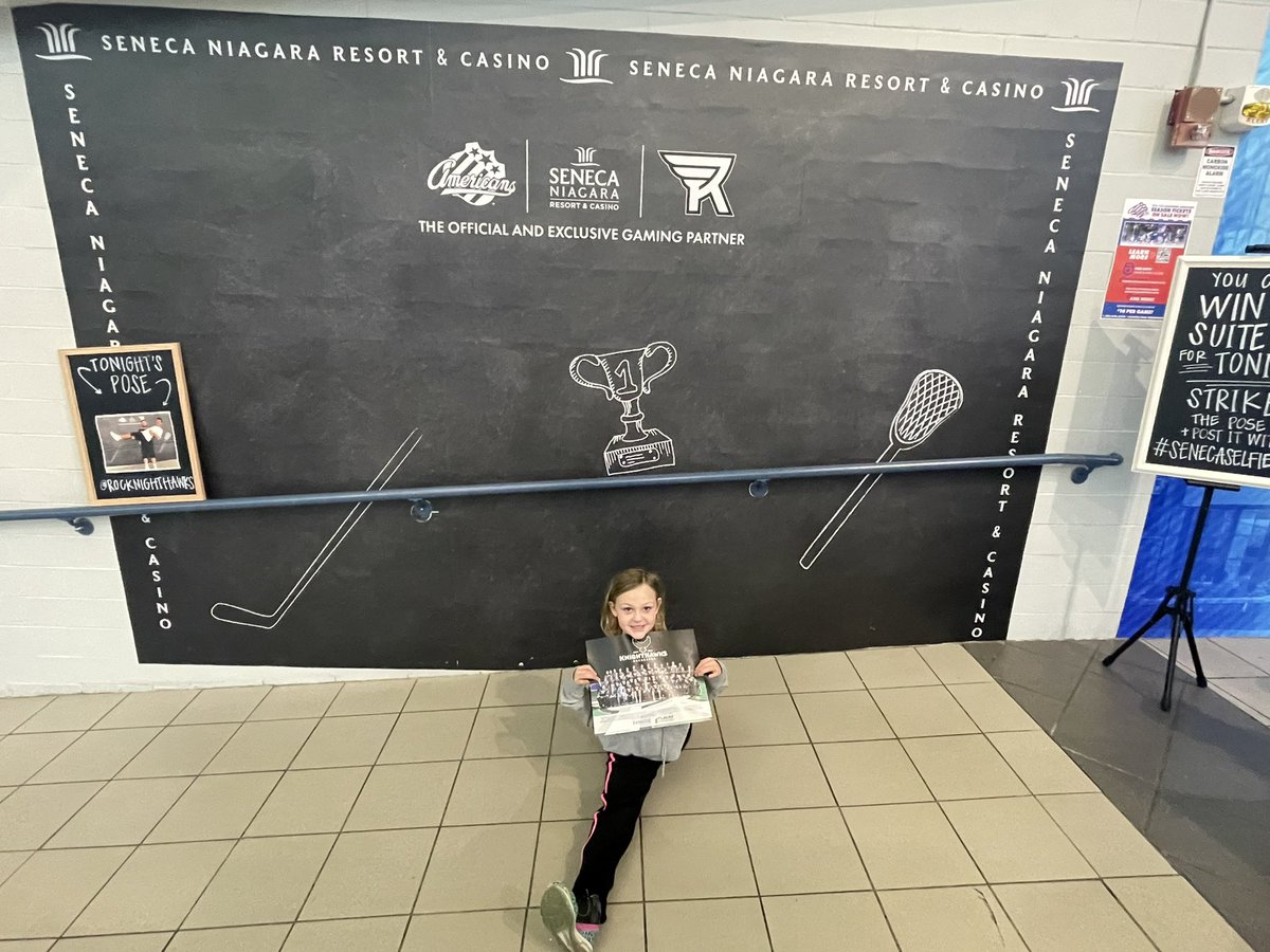 nwockase's tweet photo. Striking a pose at the @RocKnighthawks 
#SenecaSelfieWall https://t.co/7BcJd3tpQg