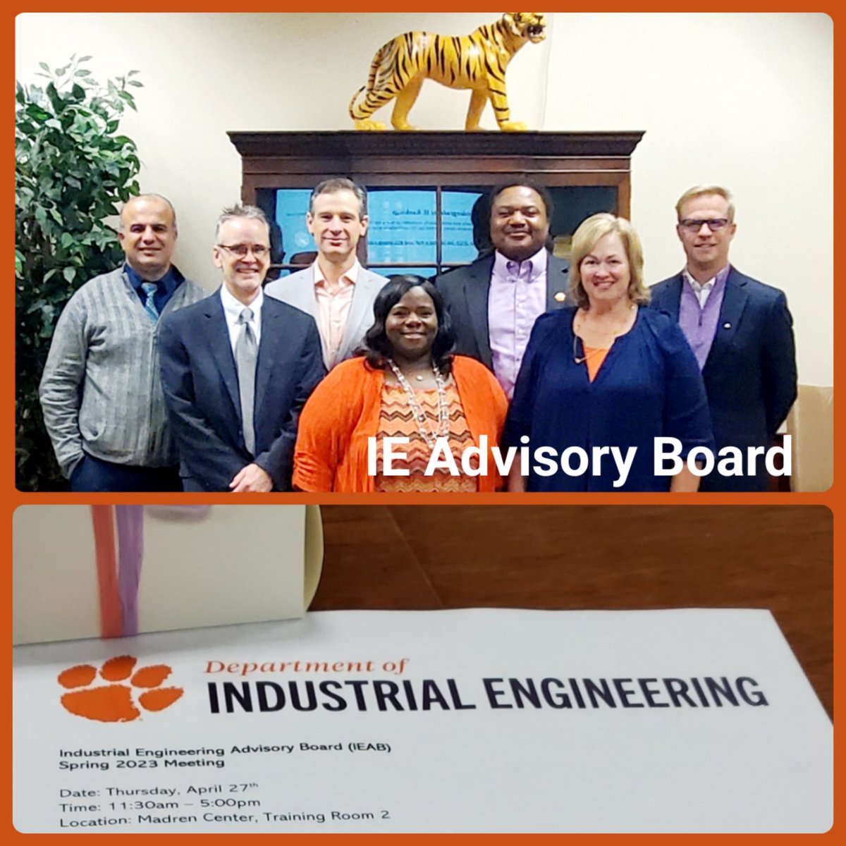 SonyaSBalogun's tweet photo. Enjoy serving on @ClemsonIE Advisory Board. Very excited and proud about all the great things happening in the department. https://t.co/TbntYQXUce