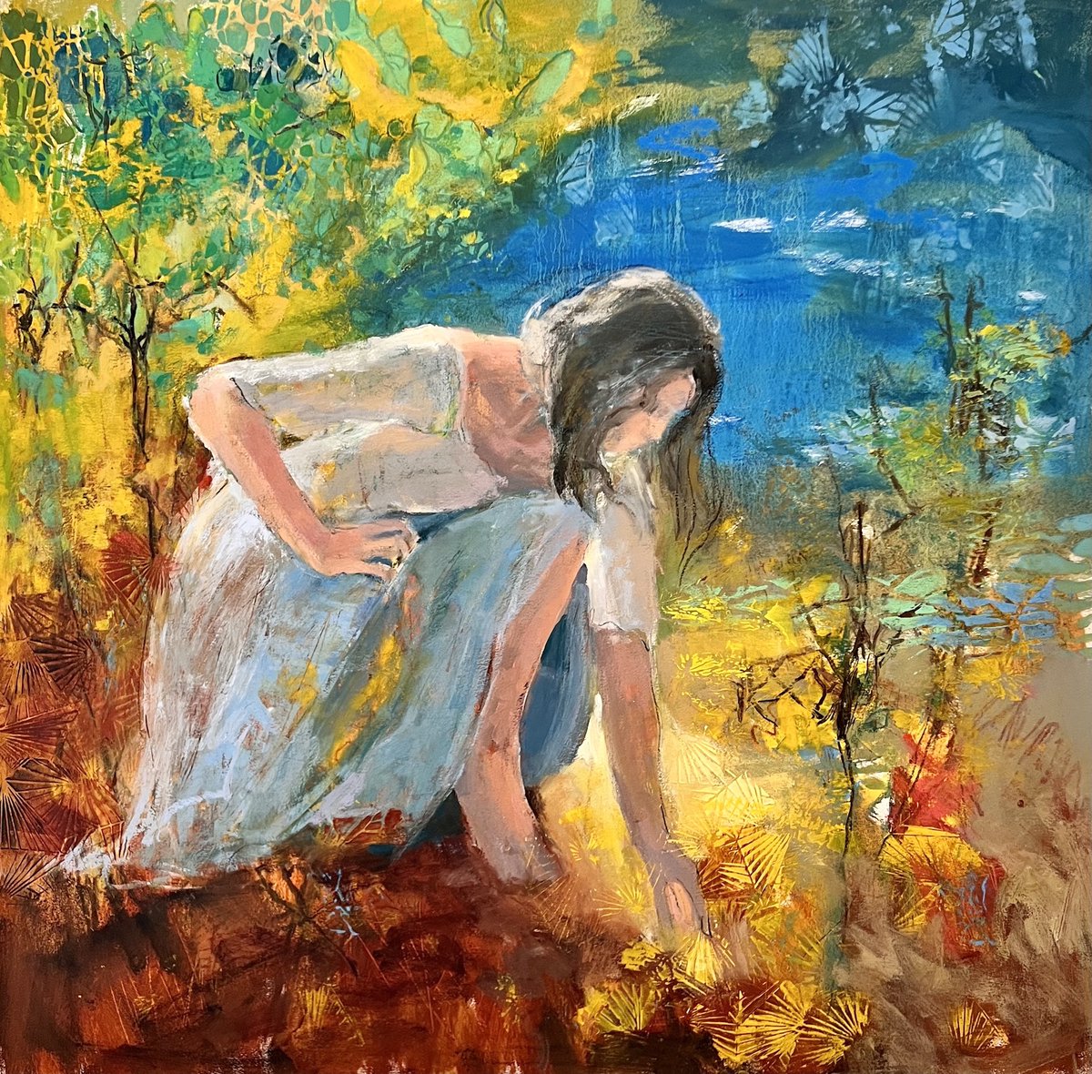 NEW PAINTING

"Living Water" 36" x 36" cold wax and oil, PM me if interested.  #art #artforsale #painting #coldwaxmedium #abstract #abstractart #figurativeart  #colorist
#bayarea #artist #artists