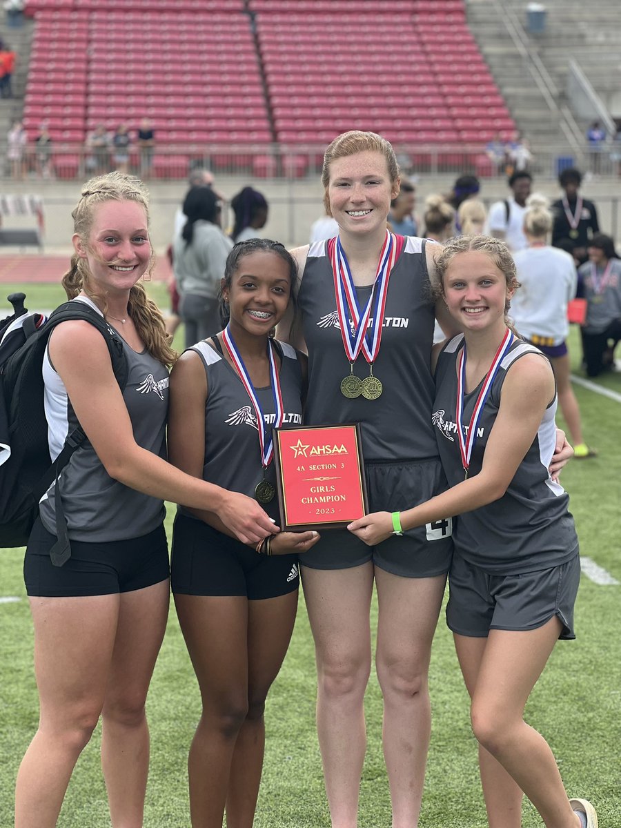 4a Sectional Champs!!! ➡️ Headed to State now for triple jump, 4x1, &amp; 4x4
1st in 4x1: 51.27 
1st 4x4: 4:22, split time - 1:03 
4th in triple jump: 32.3