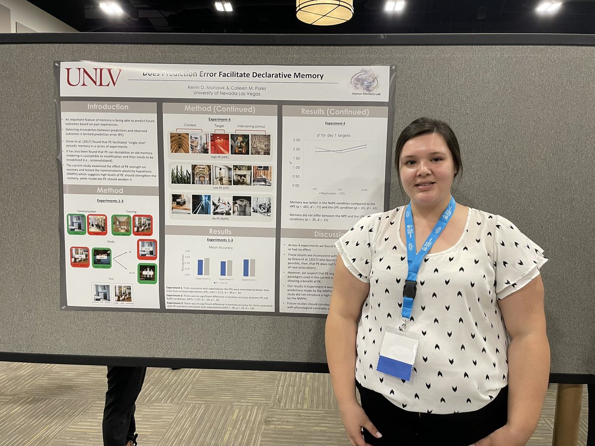 rhinsori's tweet photo. Happy to be representing UNLV’s Human Memory Lab at #WPA2023! Another successful poster session :) https://t.co/4c6d5xxywv