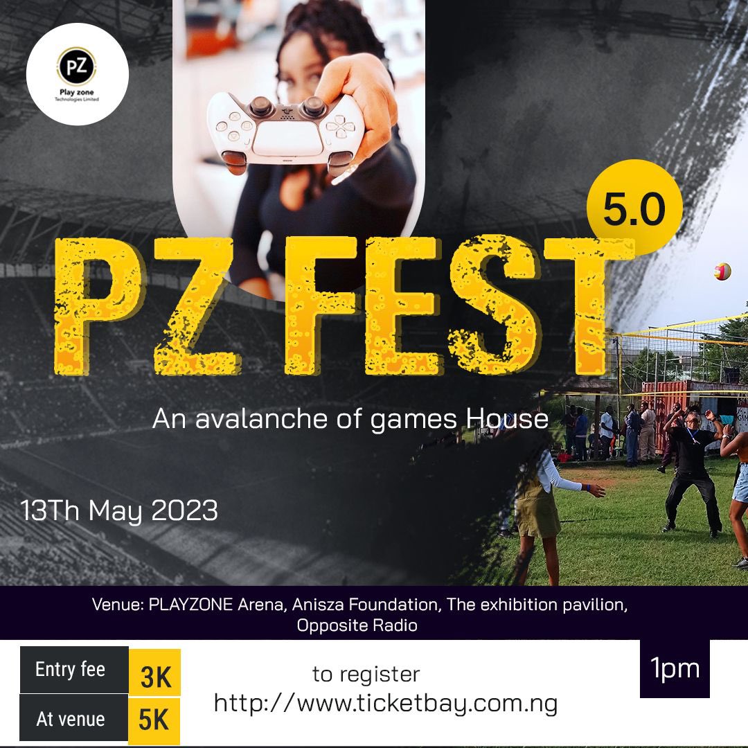 ticketbayng's tweet photo. PZ FEST 5.0 is here 😁

🗓 May 13th

📍Play Zone Arena

🎫 https://t.co/W7Bkn9e2z6

#party #event #show #shutdown #ticketbayng #ticketbay #onlineticket #onlinebooking #eticket #ilorin #ilorinparty #playfest2023 #turnup https://t.co/nW7yVtJ0GI