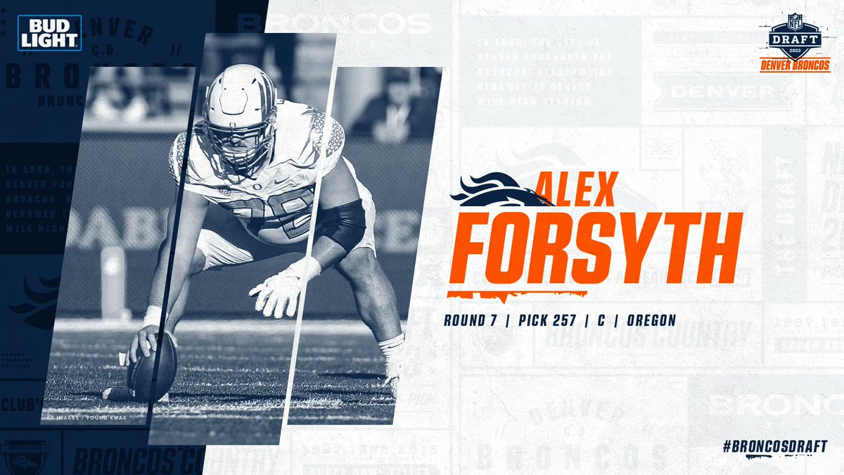 That's a 🎬 on the #BroncosDraft.

Welcome to #BroncosCountry, <a href="/alexforsyth75/">Alex Forsyth</a>!