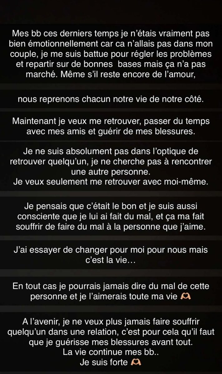 BalanceLaNews's tweet photo. Séparation| #maevaghennam annonce être officiellement célibataire "je ne veux plus jamais faire souffrir quelqu'un dans une relation" 

#teleralite #sarahfraisou #milajasmine #Jazz #DylanThiry #melanie #Greg #Hilona https://t.co/25rJuYvU24