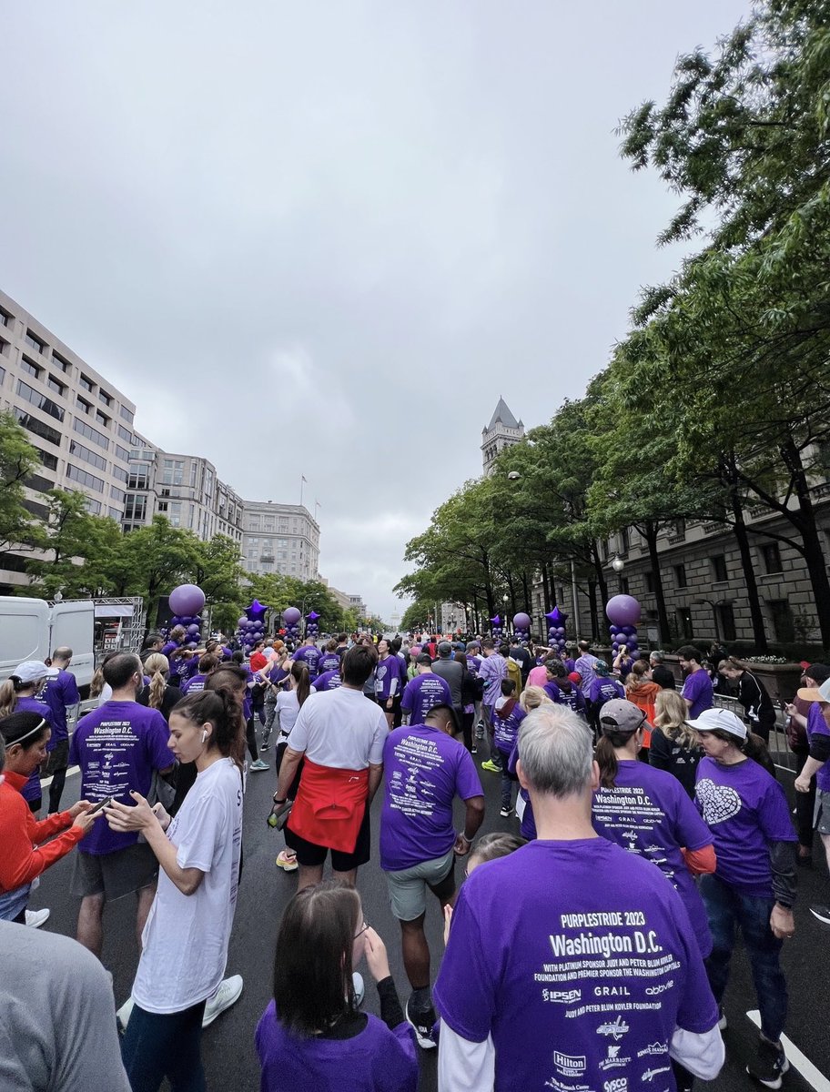 diana_jaber's tweet photo. Itβs a beautiful day to fight pancreatic cancer! Thank you to all of our volunteers and runners for making this yearβs #PurpleStride such a success. Over $700,000 raised by the DC affiliate this year. Not too late to text #PANCAN to 52886 to join the fight! π #RunforRuth https://t.co/kdnRdtiRdW