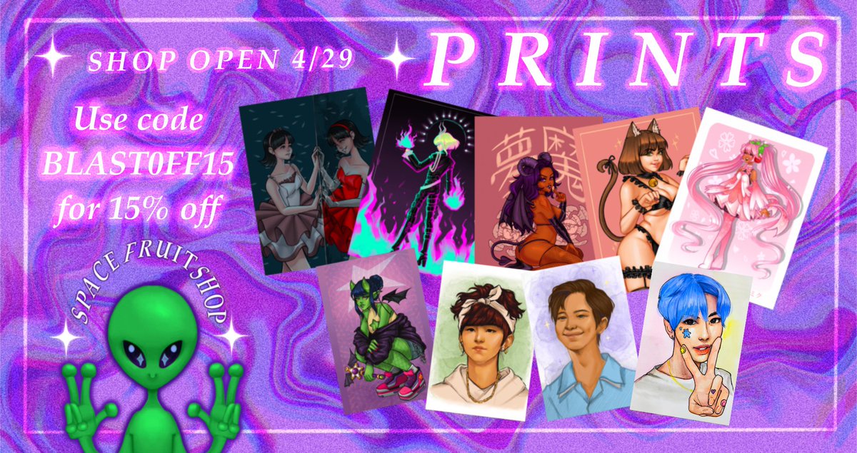 spacefruitshop's tweet photo. 🖖👽✨ SH0P REOPENING!! Today @ 430pm PST 🌟🌟🌟 rts appreciated 🛸💕

We redid the slte and are so excited to show it off!! Come get some stuff that we haven’t shown before!! We are so excited for this reopening 🫶👽🌟 https://t.co/rNHwVS1ja4