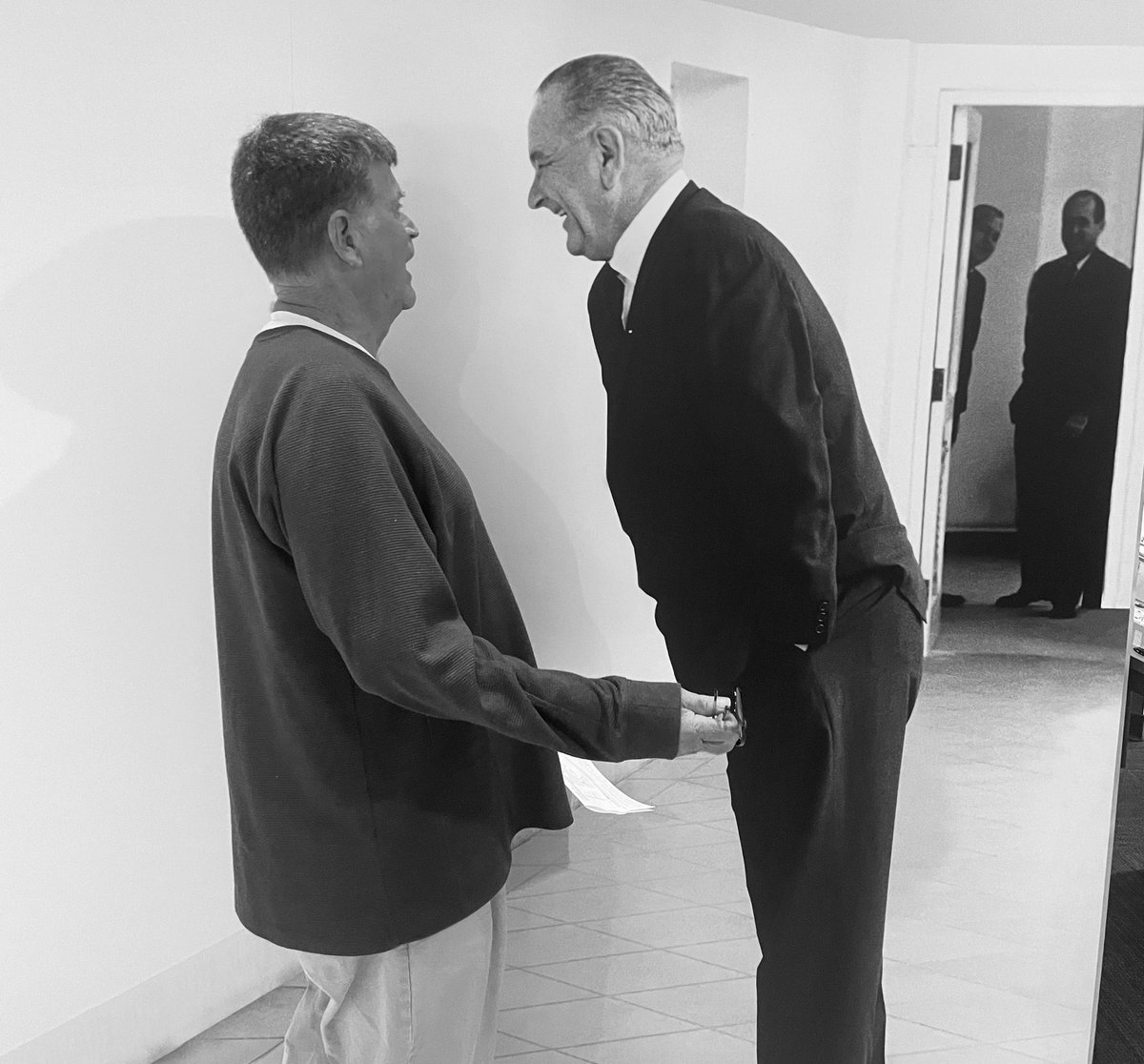Thank You <a href="/LBJLibrary/">LBJ Library</a> for allowing my Dad to have a funny conversation with the President. Learned a lot today, especially that he was a silver star recipient in WWII and that he was a teacher.