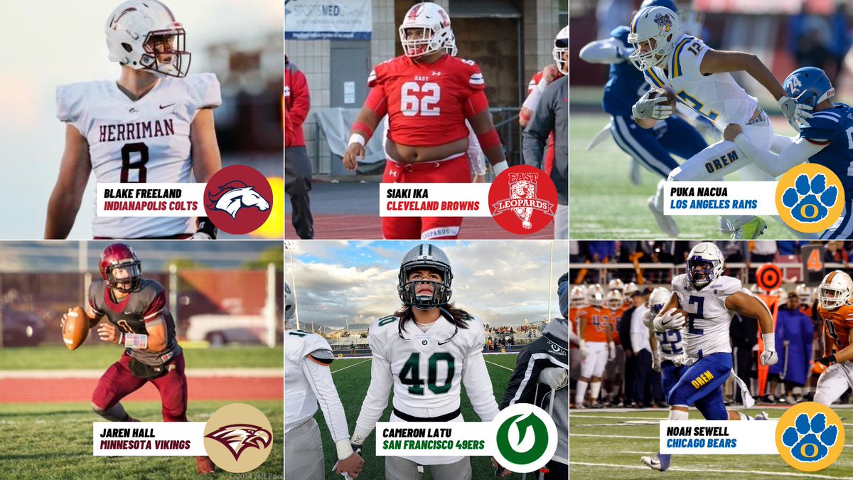 Congratulations to the six student-athletes from UHSAA schools who were selected in this week's <a href="/NFLDraft/">NFL Draft</a>. 🏈