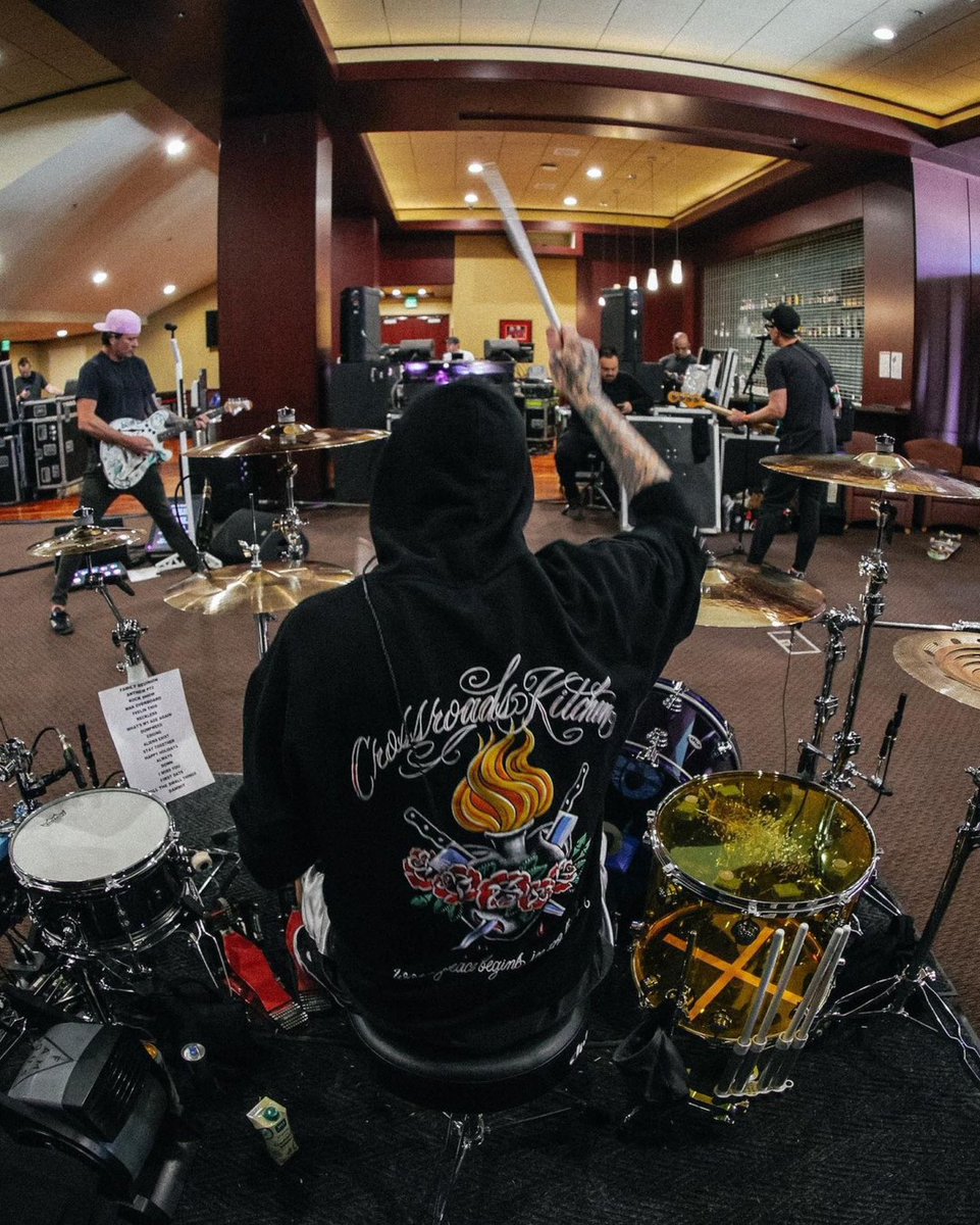 Crossroads's tweet photo. We are very excited to share our new t-shirt and hoodie designed by #timhendricks and @travisbarker . They are available at our Calabasas location only but you can also order by calling the front desk there and they will ship it to you! (747) 230-4210 ๐ช๐ธ Daniel Rojas https://t.co/VHga3ymigW