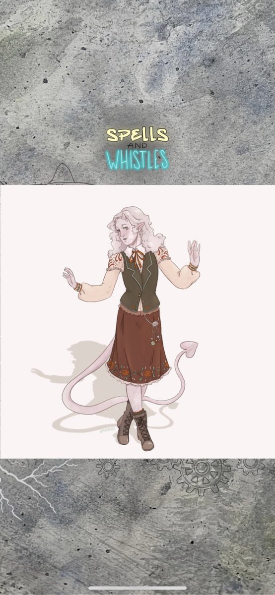 spells_whistles's tweet photo. The last of our new character art is out NOW!!! Everyone meet Melwyn, our fabulous tiefling warlock! As always, art is by @msaxonart !!
#dnd #ttrpg #dnd5e #podcast #actualplay #dndpodcast #ttrpgpodcast #dungeonsanddragons #dndcontent #5e https://t.co/tKsXLuckT4