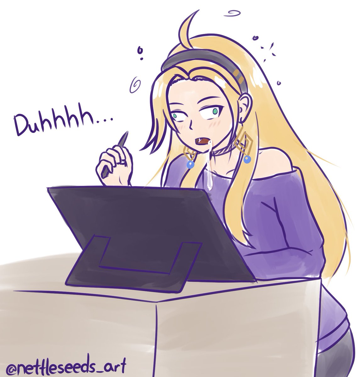 "Q: Would you consider using artificial intelligence in your art?"

bruh i don't even use regular intelligence when I draw. as soon as i turn on my tablet i go dumb.

the drool is actually great for lubricating the tablet screen