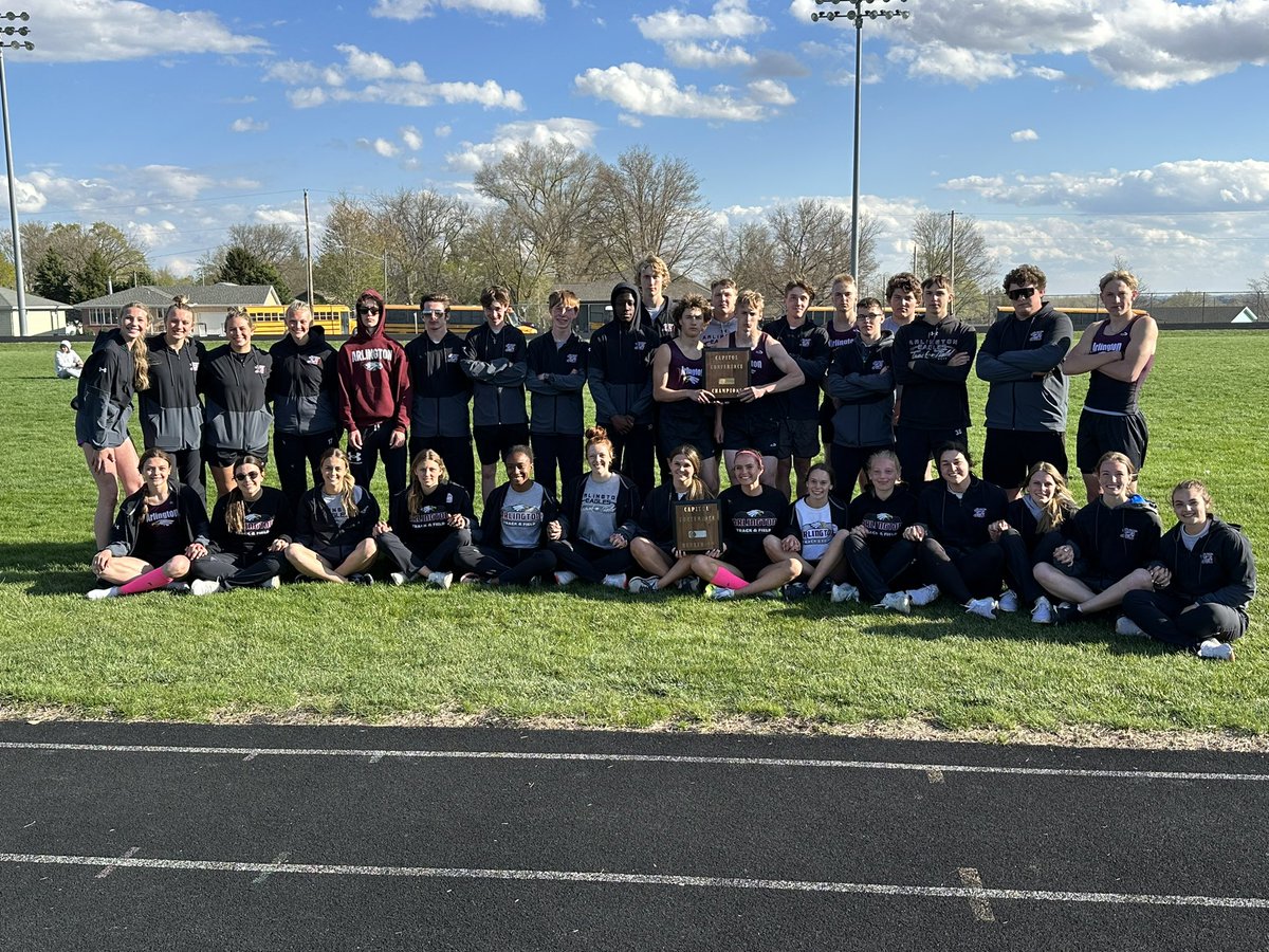 Arlington girls are the 2023 Nebraska Capitol Conference RUNNER-UP and the Boys are Conference CHAMPIONS!!
