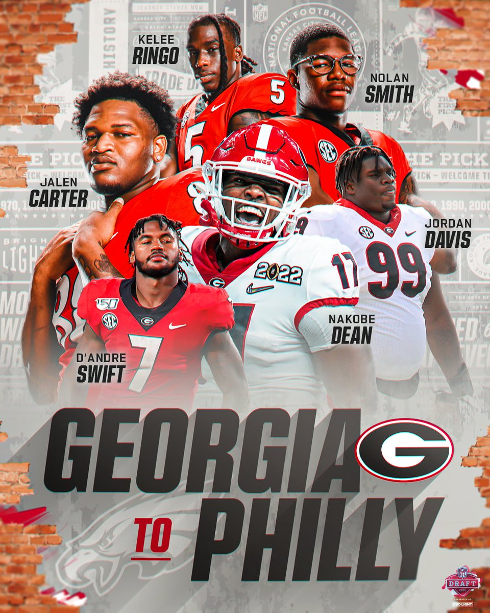 NFL's tweet photo. Philly got some dawgs 🔥

@Eagles | @GeorgiaFootball https://t.co/hJ7CVrkQrl