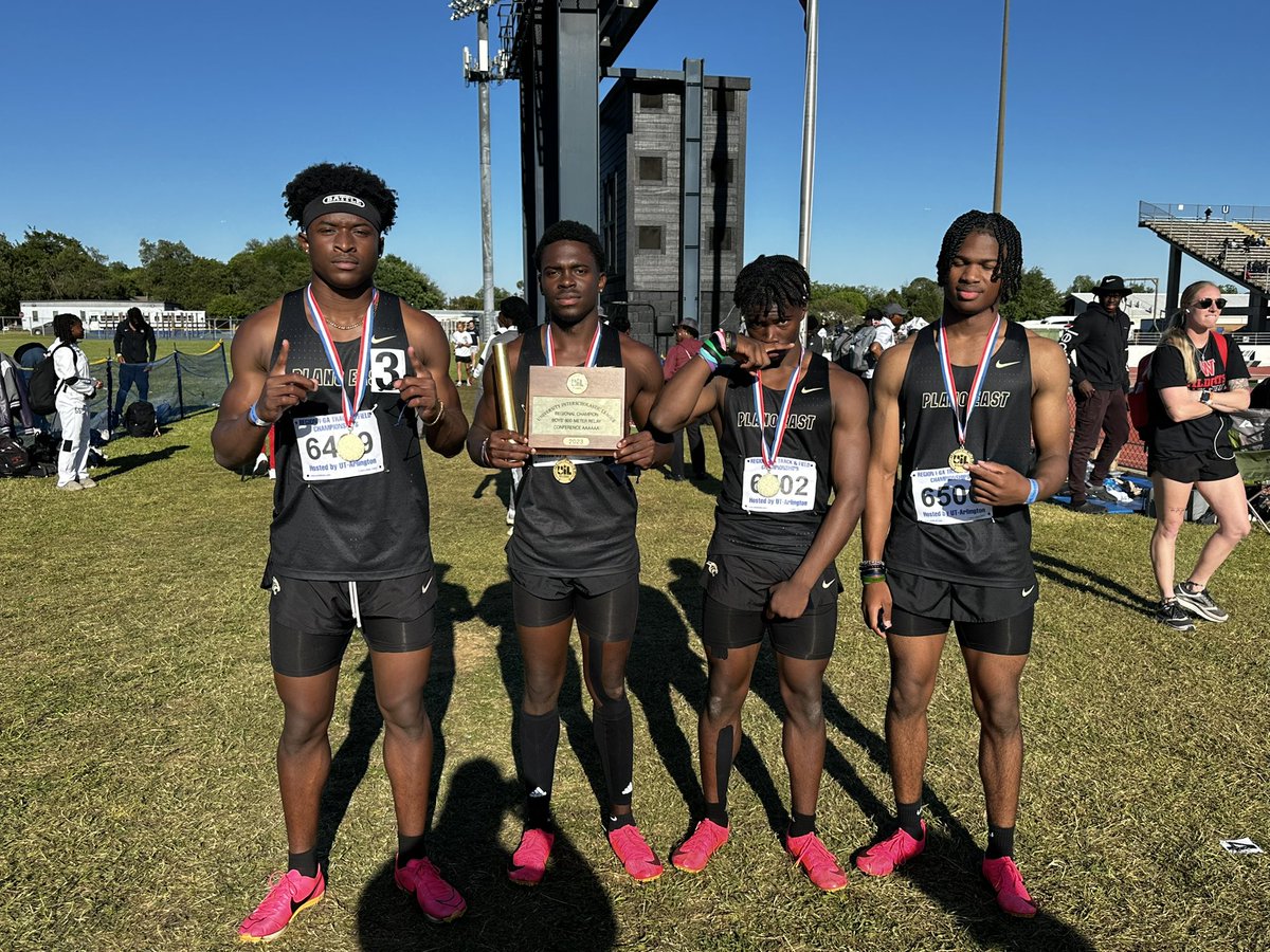 Coach Mikeska (@coachemupkidd) on Twitter photo 4x200 EASTSIDE BOYS are REGION 1 CHAMPIONS & are headed to STATE! #PANTHERSSPEED <a href="/EastPanthers1/">Plano East Senior High School Panthers</a> <a href="/PlanoISDAthDept/">PISD Athletics</a> <a href="/PlanoEastFB/">Plano East Football</a> <a href="/ProfessorDiggs/">Matt Diggs</a> 4x200 EASTSIDE BOYS are REGION 1 CHAMPIONS & are headed to STATE! #PANTHERSSPEED <a href="/EastPanthers1/">Plano East Senior High School Panthers</a> <a href="/PlanoISDAthDept/">PISD Athletics</a> <a href="/PlanoEastFB/">Plano East Football</a> <a href="/ProfessorDiggs/">Matt Diggs</a>