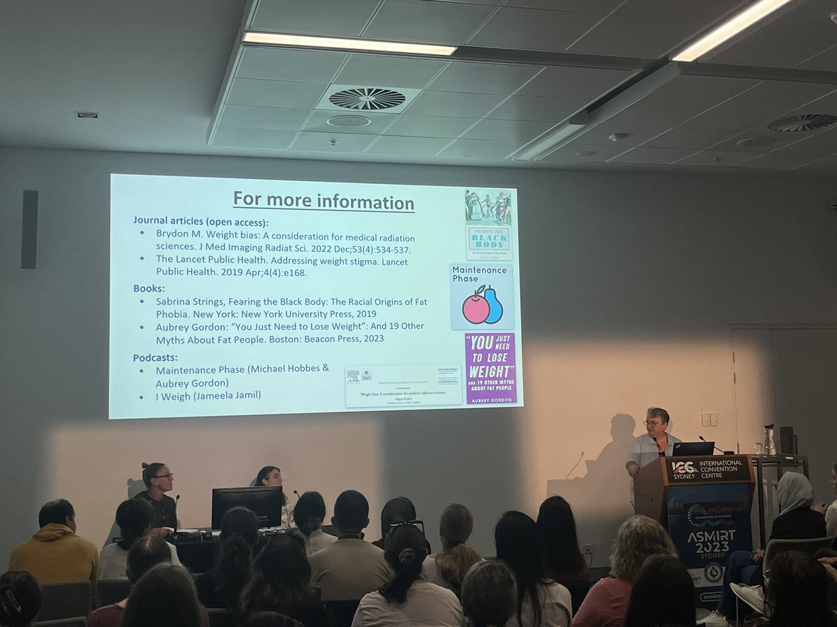 Andrew Murphy (@murf1990) on Twitter photo Standing room only for @AmandaBoldersto ‘s (and <a href="/Meggy_Bee/">Megan Brydon</a>) #ASMIRT2023 ‘preliminary review of issues associated with treating patients with a larger body habitus’
@RottenInDenmark from <a href="/MaintenancePod/">Maintenance Phase</a> + <a href="/jameelajamil/">❤️ Jameela Jamil ❤️ She/Her ❤️</a> - <a href="/i_weigh/">I WEIGH</a> getting a plug for their great work in this space Standing room only for @AmandaBoldersto ‘s (and <a href="/Meggy_Bee/">Megan Brydon</a>) #ASMIRT2023 ‘preliminary review of issues associated with treating patients with a larger body habitus’
@RottenInDenmark from <a href="/MaintenancePod/">Maintenance Phase</a> + <a href="/jameelajamil/">❤️ Jameela Jamil ❤️ She/Her ❤️</a> - <a href="/i_weigh/">I WEIGH</a> getting a plug for their great work in this space
