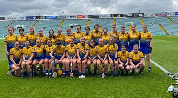 OCMillsNS's tweet photo. Congratulations!  Clare Camogie Qualify For Back To Back Munster Senior Camogie final 💛💙 #whataday #honthebanner https://t.co/Wev0QZty0m